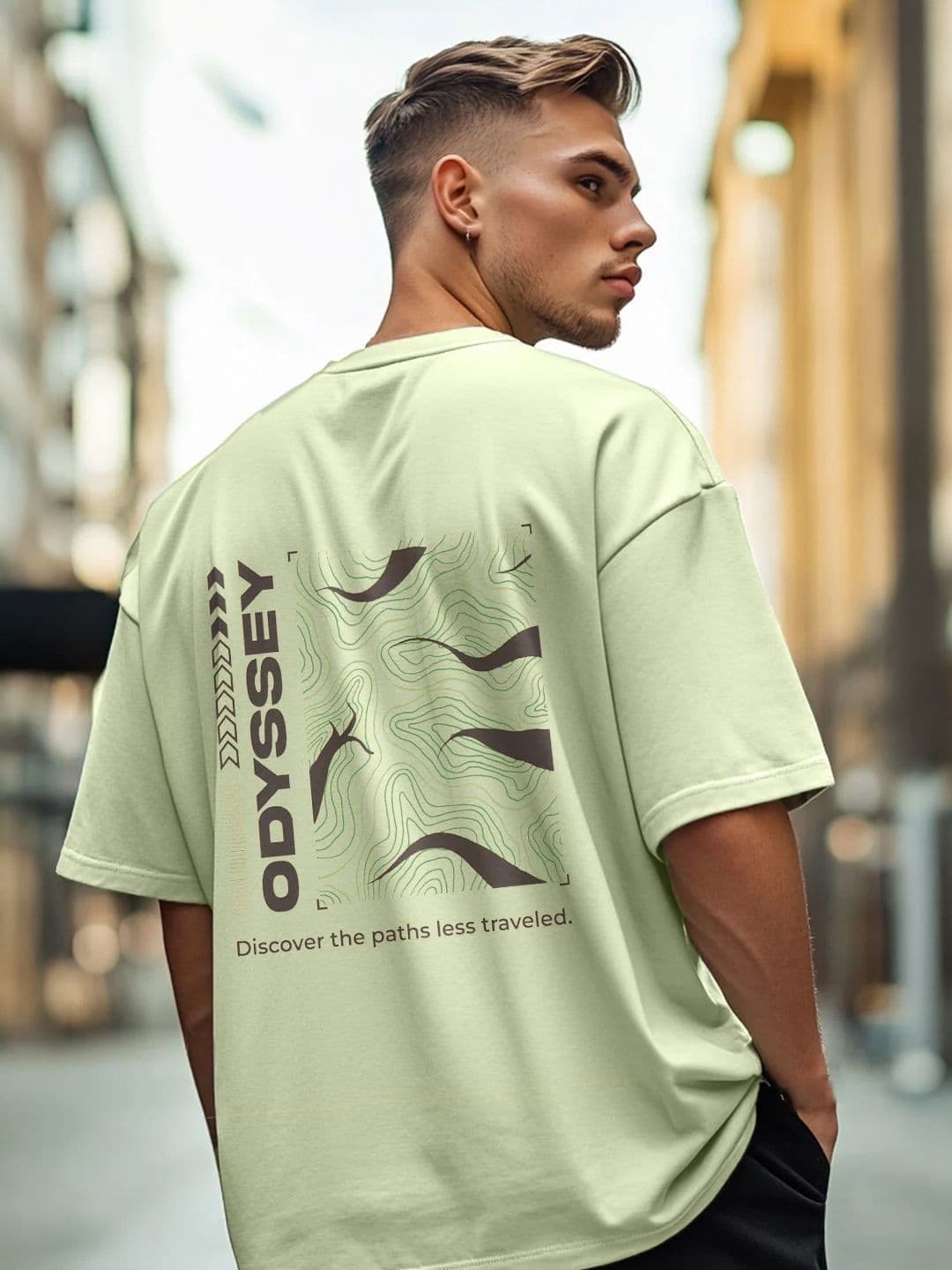 NOBERO Men Typography Printed Drop-Shoulder Sleeves T-shirt - view 1