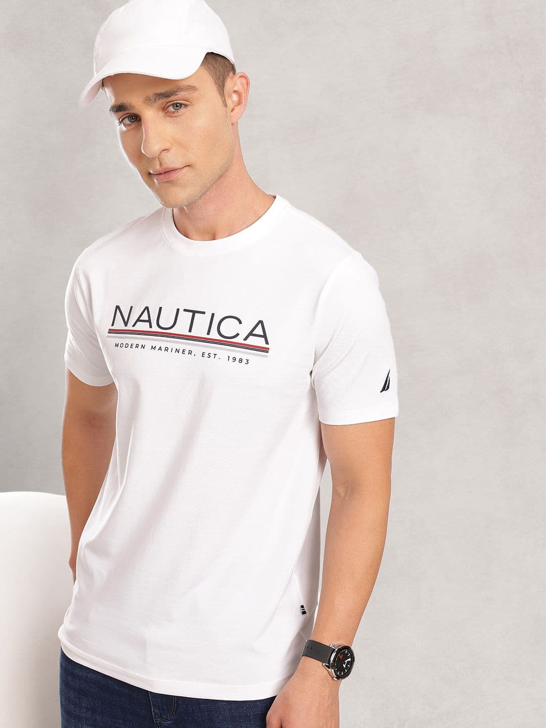 Nautica Brand Logo Printed T-shirt - view 1