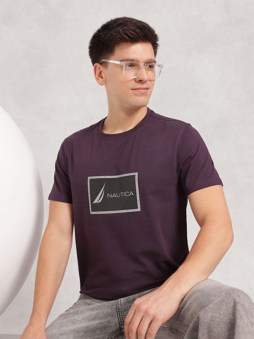 Nautica Brand Logo Printed Regular Fit T-shirt - view 1