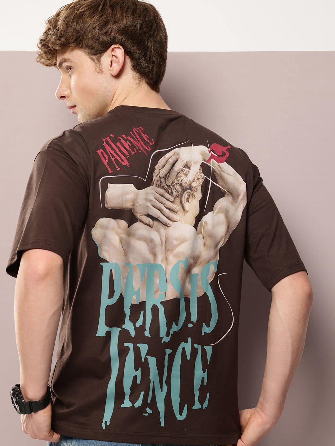 Kook N Keech Graphic Printed Drop-Shoulder Sleeves Oversized T-shirt - view 1