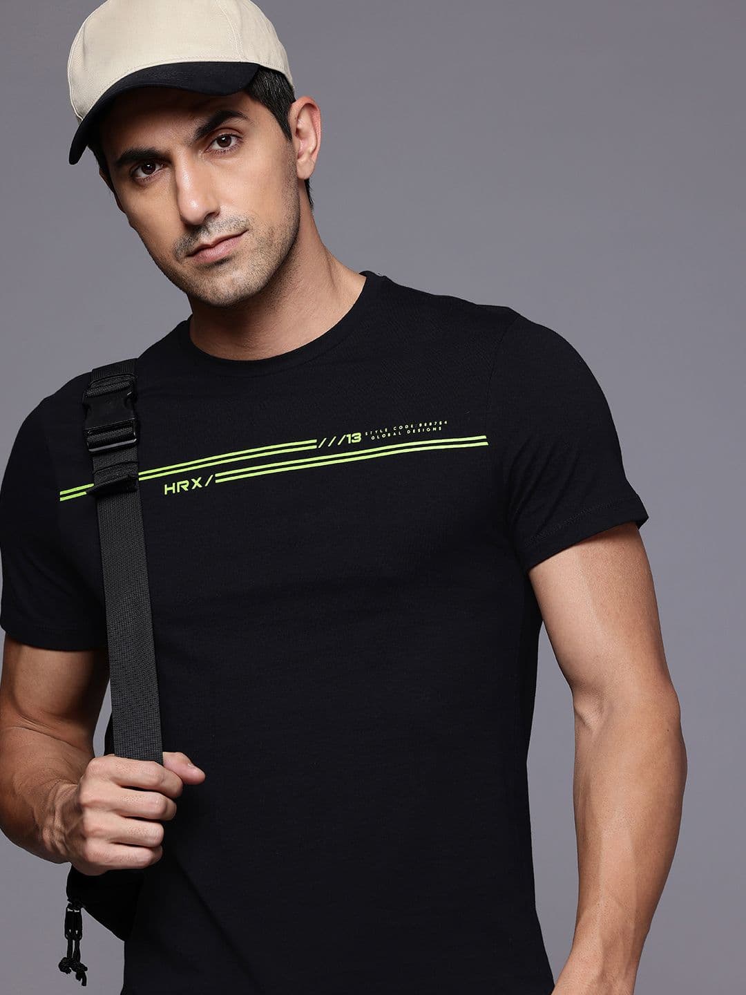 HRX by Hrithik Roshan Brand Logo Detail Pure Cotton T-shirt - view 1