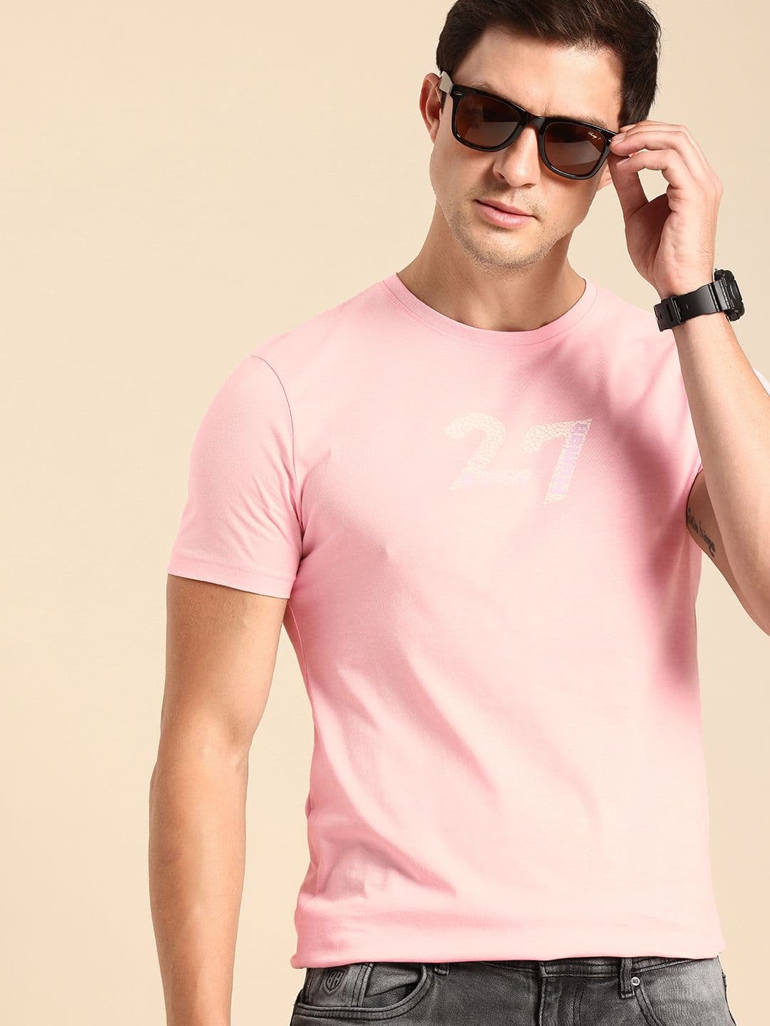 Being Human Pure Cotton Varsity Printed T-shirt - view 1