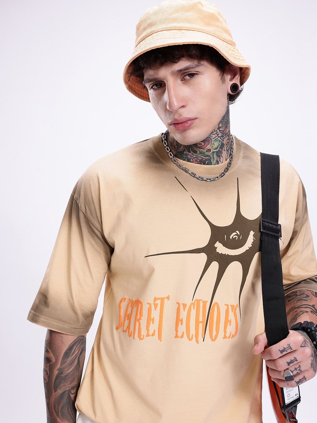 Kook N Keech Printed Drop-Shoulder Sleeves Oversized T-shirt - view 1