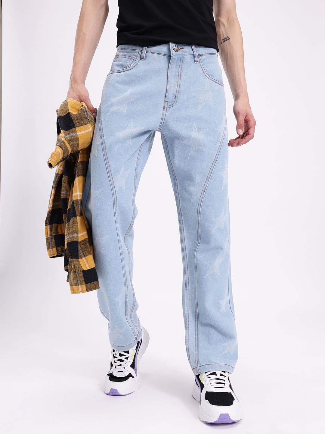 Kook N Keech Men Printed Relaxed Fit Jeans - view 1