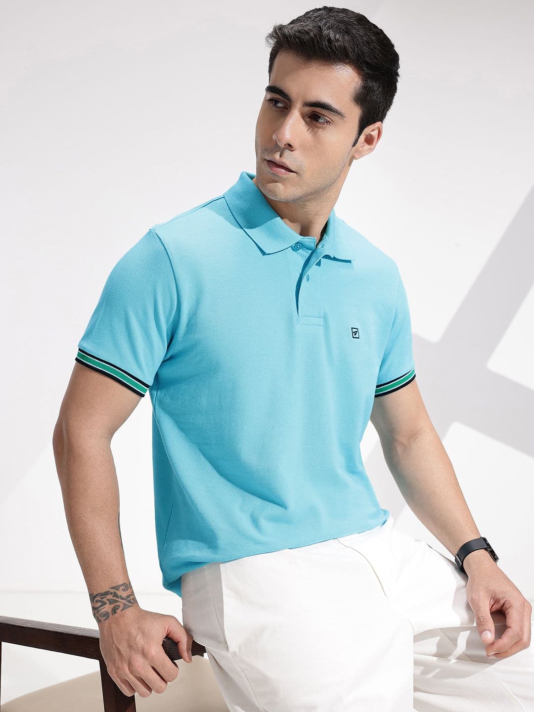 INVICTUS Pure Cotton Polo Collar T-shirt - view 1