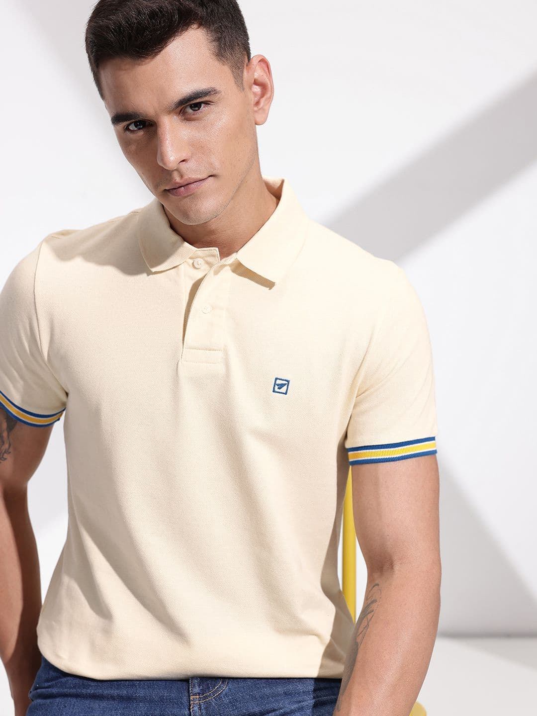 INVICTUS Polo Collar Pure Cotton T-shirt - view 1