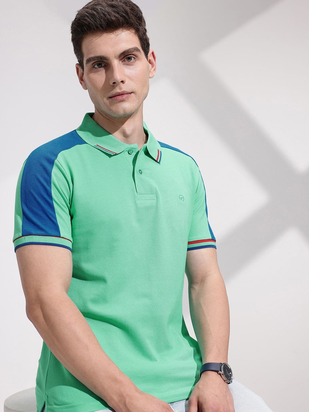 INVICTUS Polo Collar Pure Cotton T-shirt - view 1