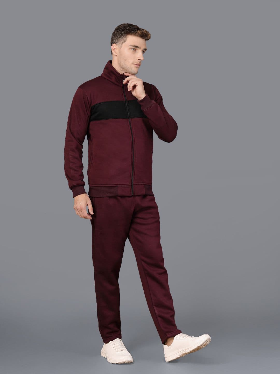 HRX by Hrithik Roshan Men Rapid-Dry Colourblock Running Zipper Track Suit - view 1