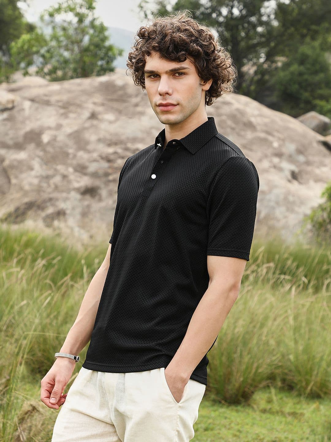 CAHOOT Men Polo Collar Pockets T-shirt - view 1