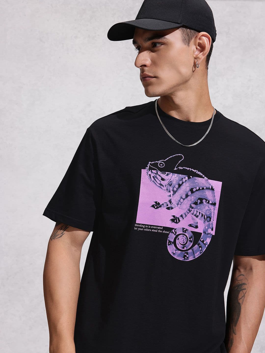 WROGN Cotton Graphic Printed Oversized T-shirt - view 1