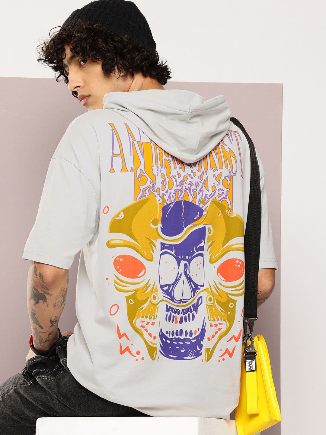 Kook N Keech Graphic Printed Hooded Drop-Shoulder Sleeves T-shirt - view 1