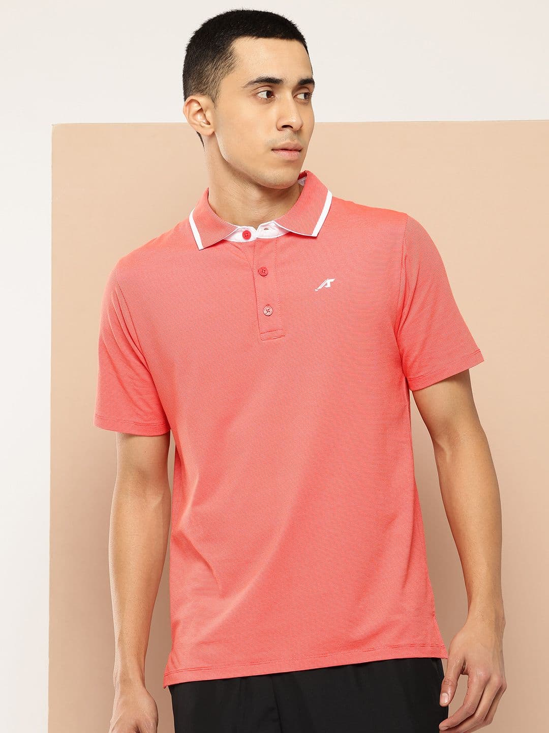 Alcis Polo Collar Golf T-shirt with Brand Logo Detail - view 1
