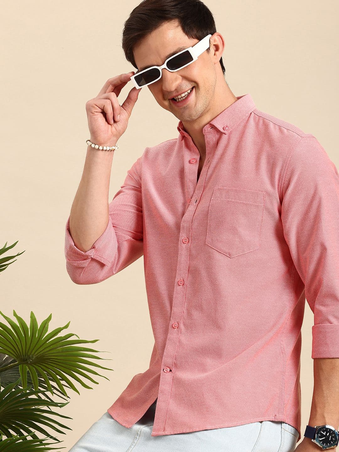 Mast & Harbour Button-Down Collar Opaque Casual Shirt - view 1