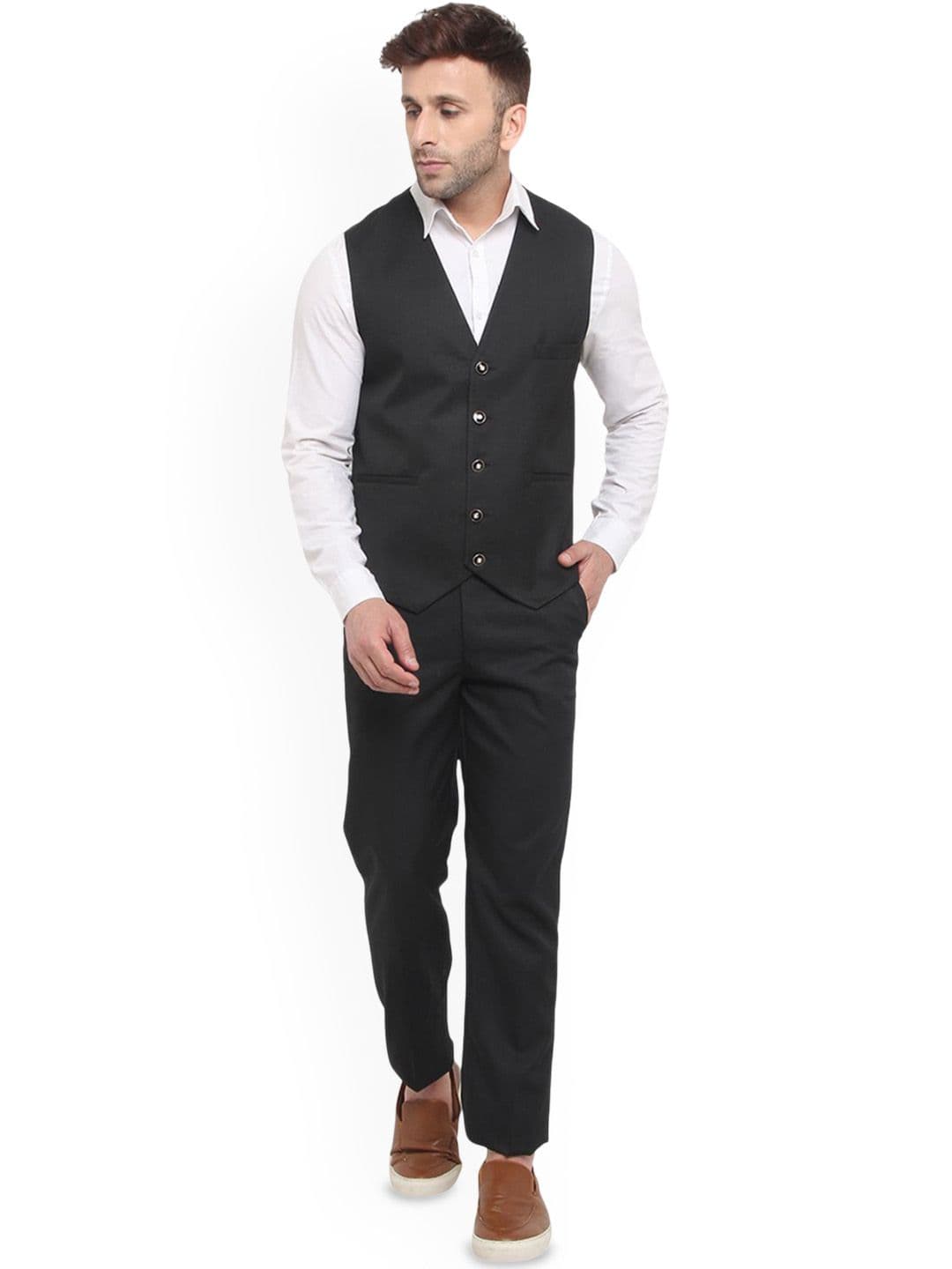 READYON Men V-Neck Two-Piece Formal Suit - view 1