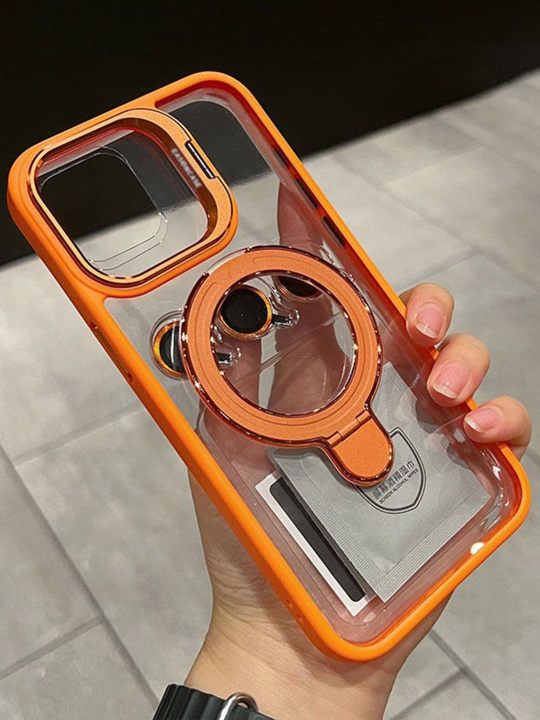 Luxury Kase LK176 Metal Camera Ring Kickstand iPhone 16 Pro Max Back Case - view 1