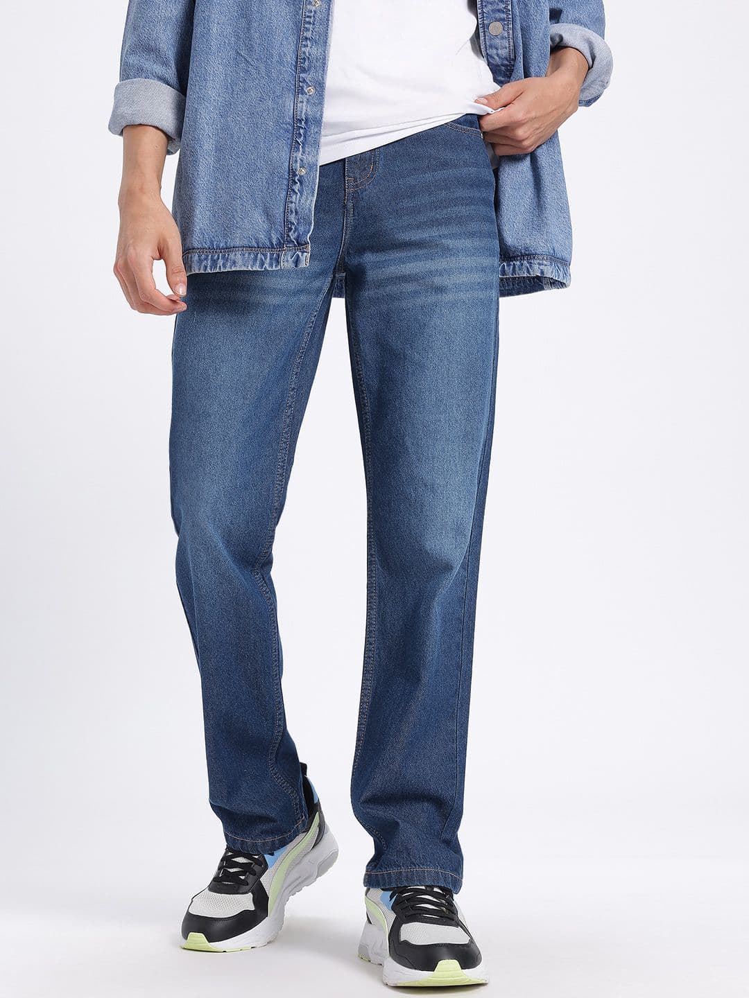 glitchez Men Faded Regular Fit Jeans - view 1