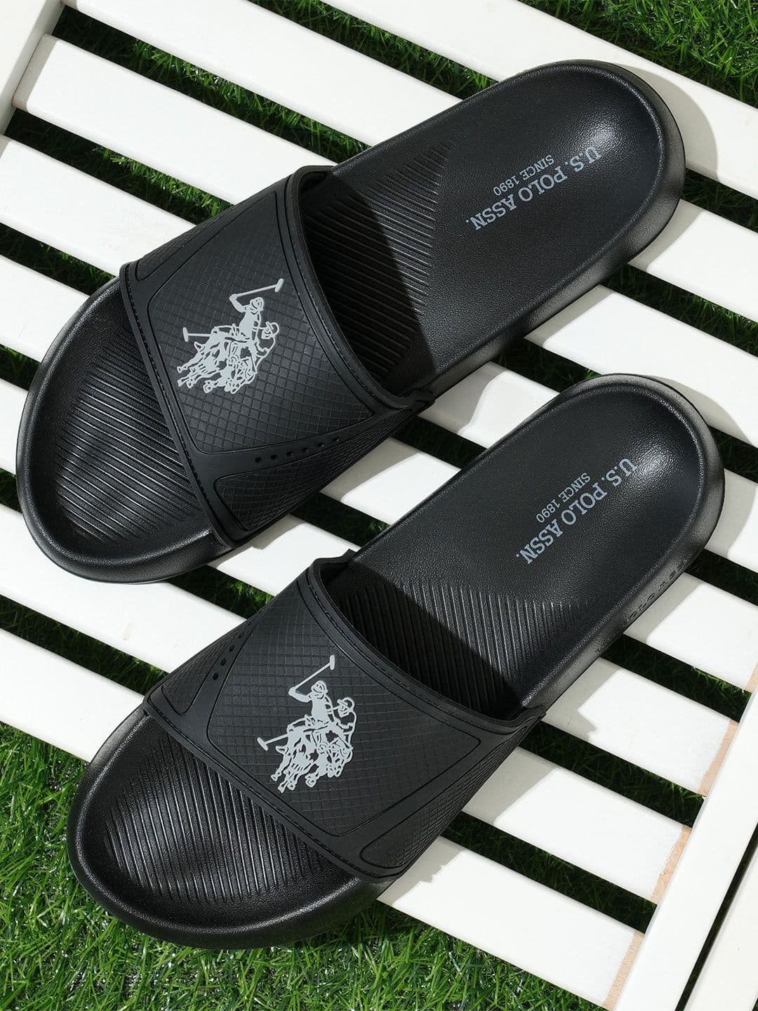 U.S. Polo Assn. Phil Black Minimal comfort Sliders - view 1