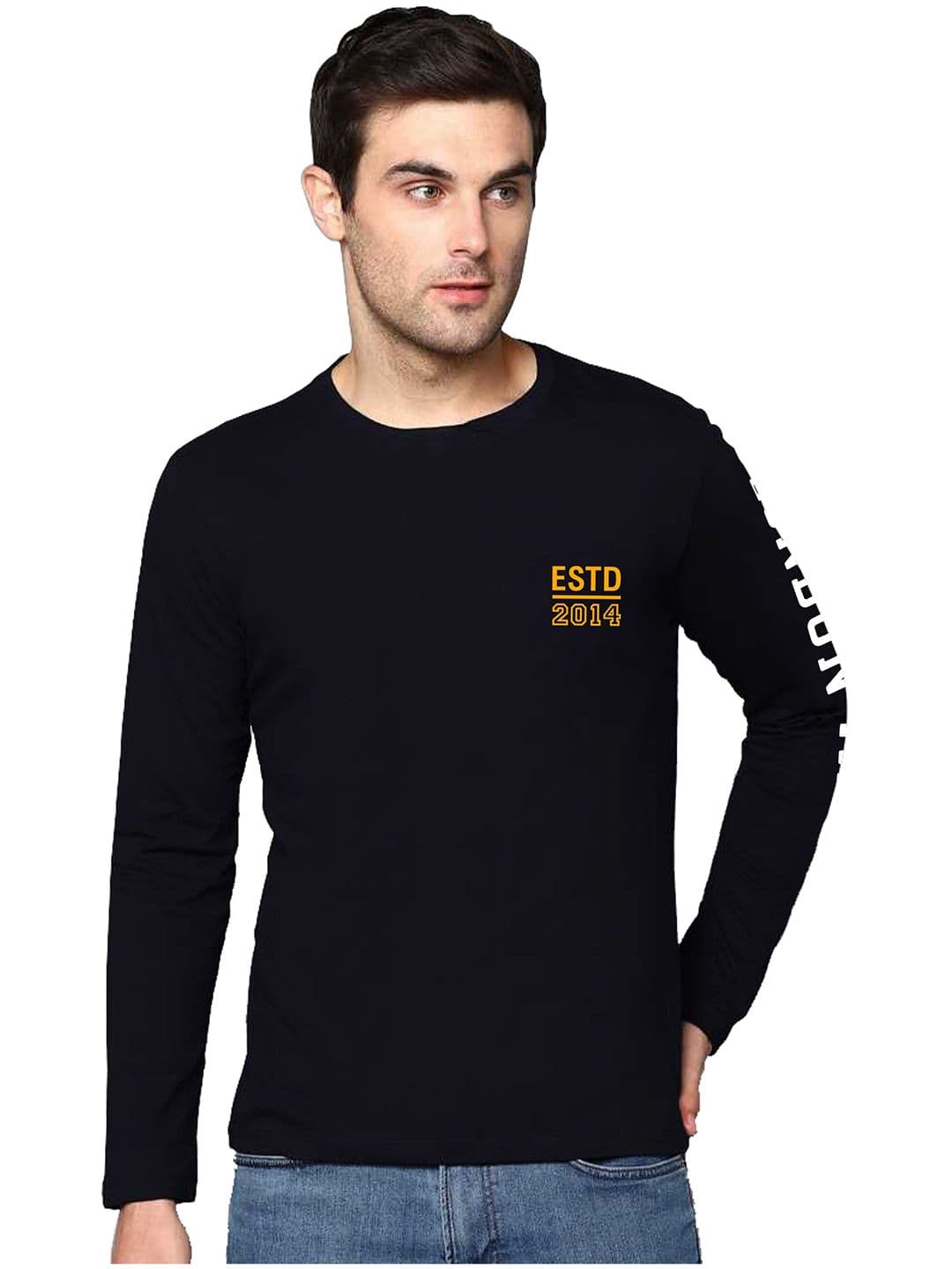London Hills Men Typography Printed Round Neck Cotton T-shirt - view 1