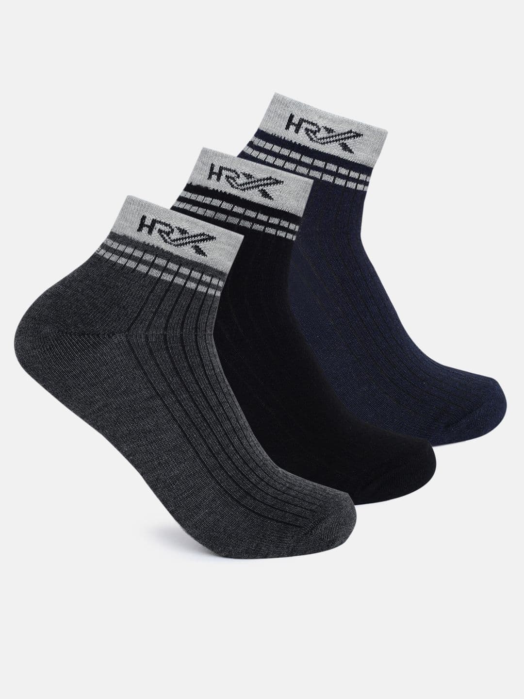 HRX by Hrithik Roshan Men Pack Of 3 Ankle-Length Socks - view 1