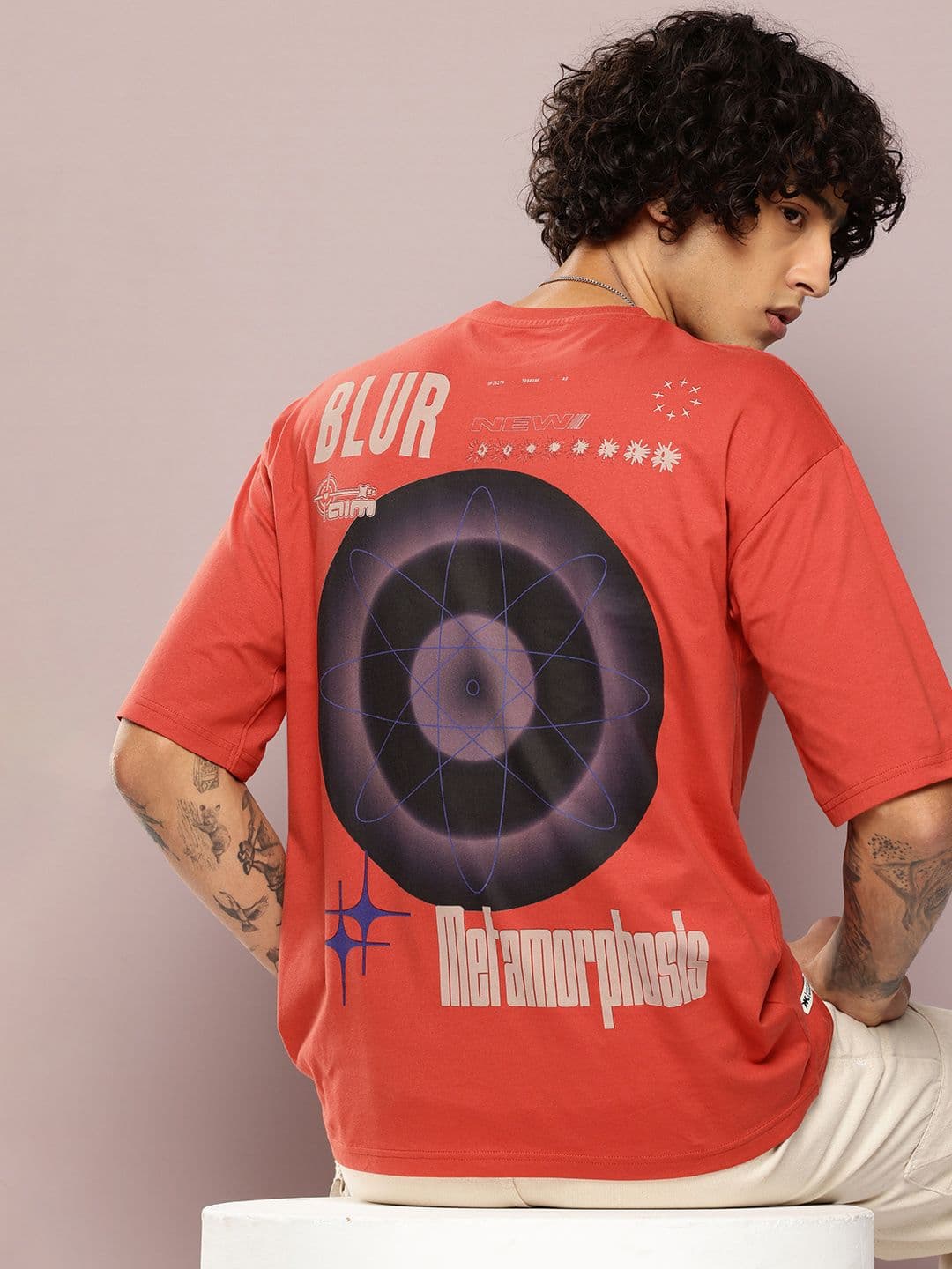 Kook N Keech Printed Drop-Shoulder Sleeves Oversized T-shirt - view 1