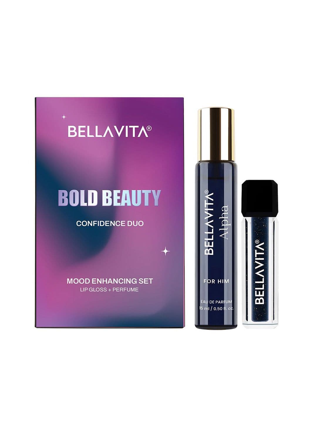Bella Vita Organic Mood Enhancing Bold Beauty Gift Set of 2 - Perfume 15ml & Lip Gloss 4ml - view 1
