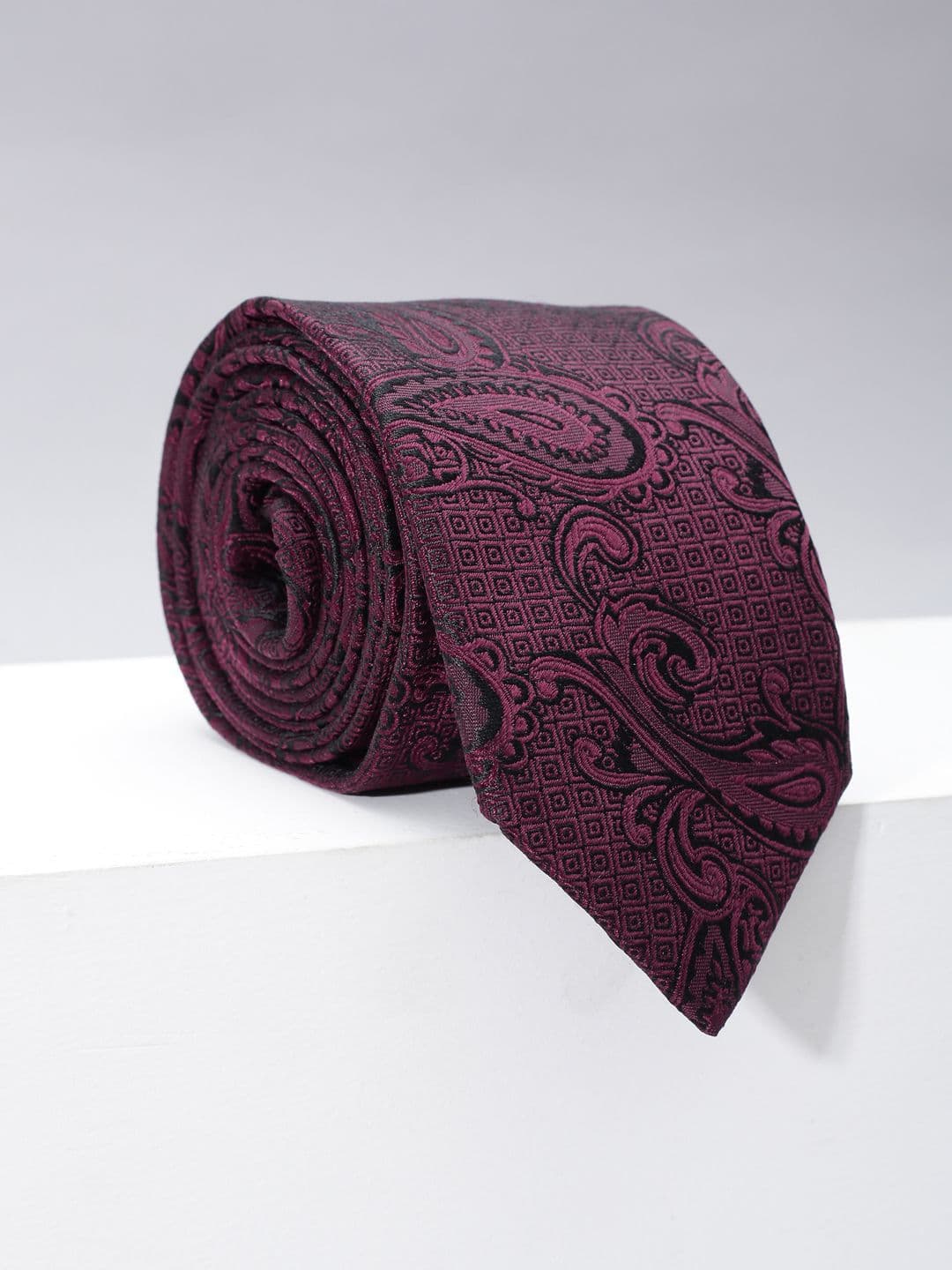 Peter England Men Woven Design Formal Broad Tie - view 1