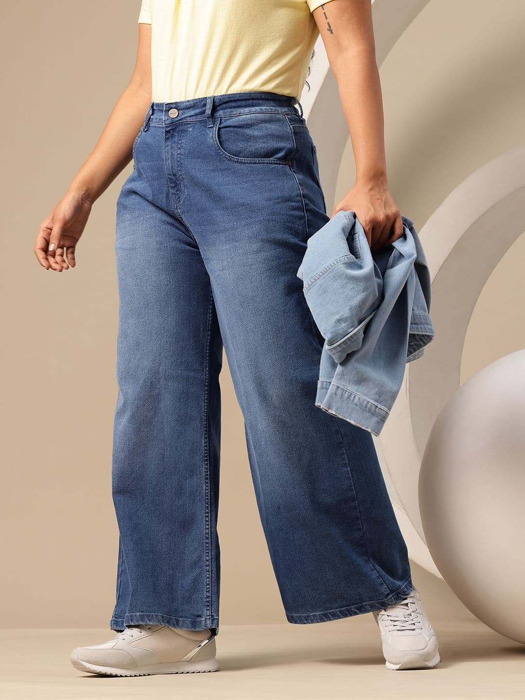 Sztori Women Plus Size Wide Leg Jeans - view 1