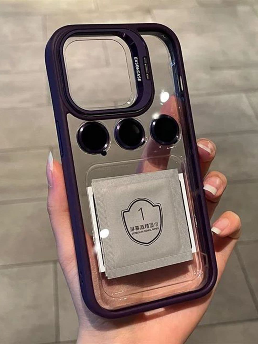 Luxury Kase Solid iPhone 16 Pro Max Metal Ring Protector Back Case - view 1