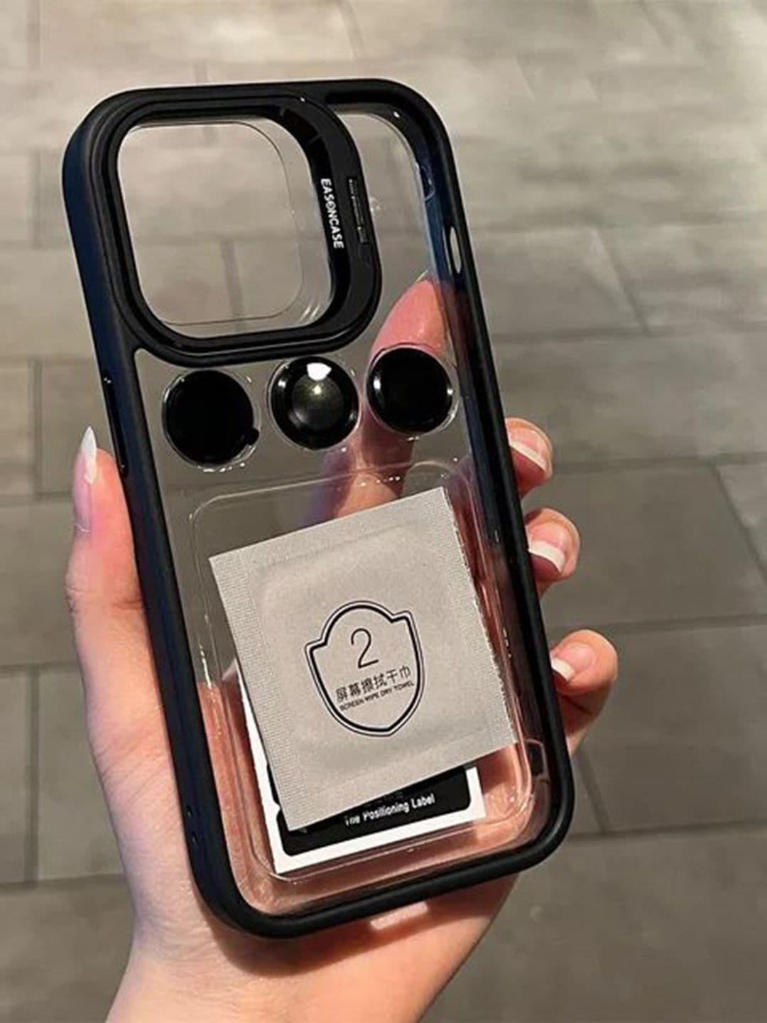 Luxury Kase Solid iPhone 14 Pro Max Metal Ring Protector Back Case - view 1