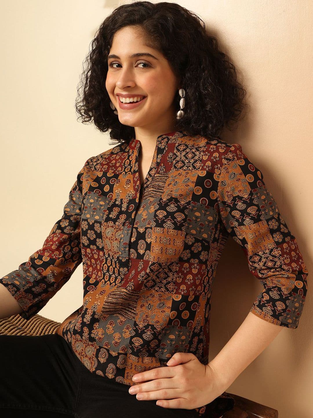 Anouk X fwd Ethnic Motifs Printed Straight Kurta - view 1