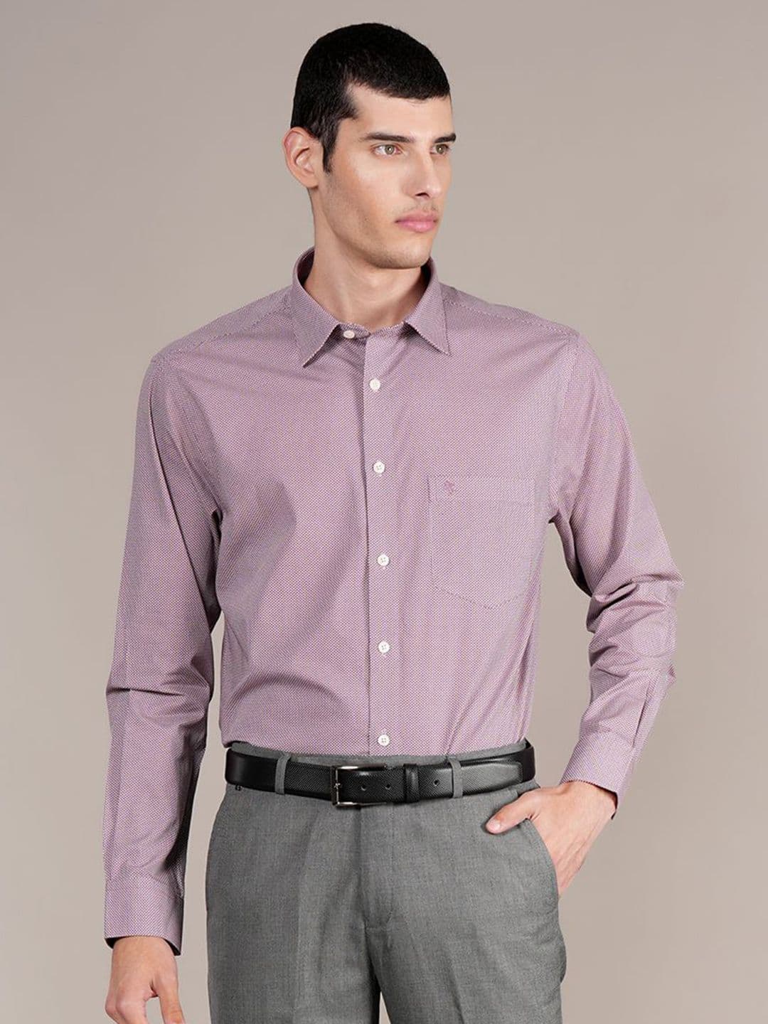 Cantabil Men Spread Collar Micro Ditsy Printed Cotton Formal Shirt - view 1