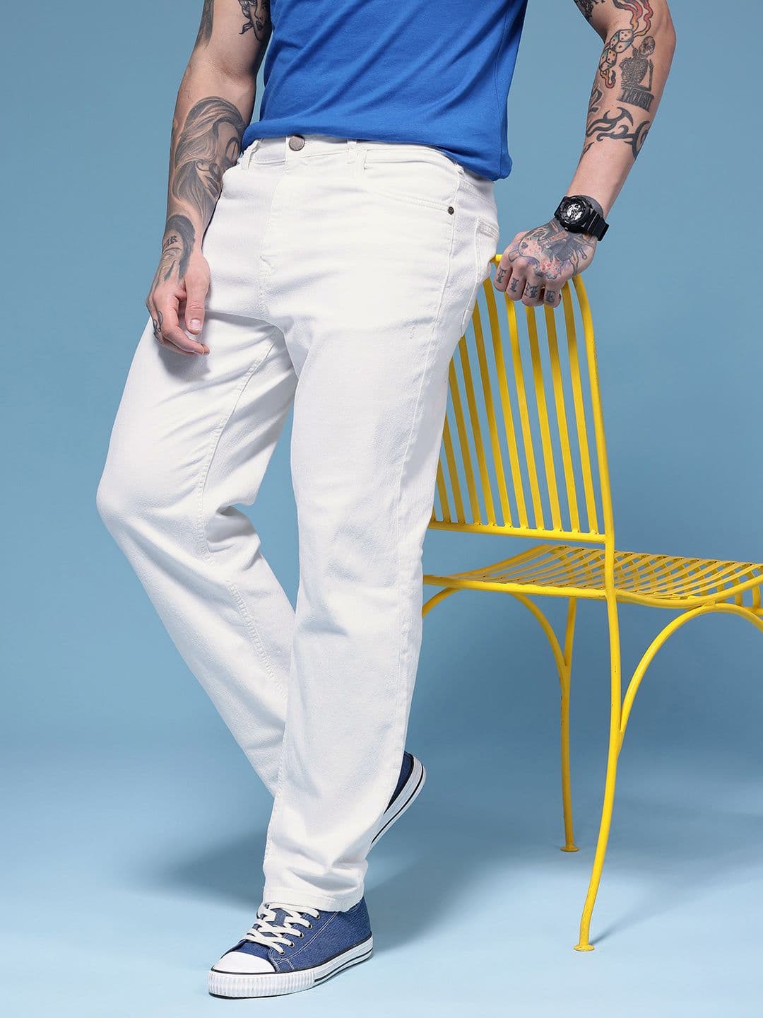 HERE&NOW Men Straight Fit Mid-Rise Jeans - view 1