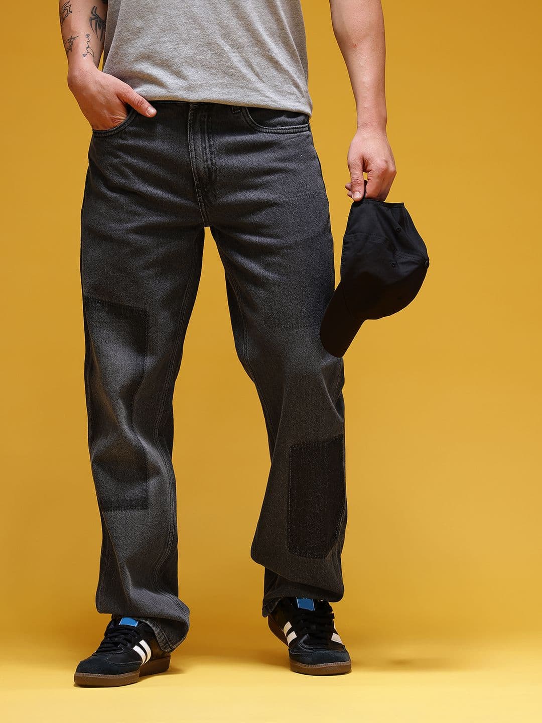 HERE&NOW Men Mid-Rise Pure Cotton Straight Fit Jeans - view 1