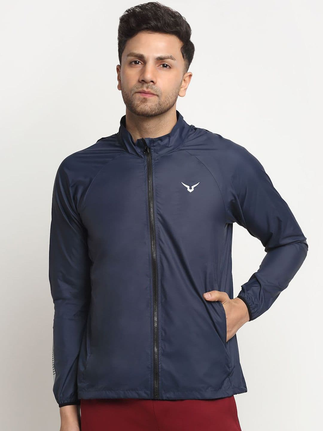Invincible Men Hooded Solid Sporty Windcheater Jacket - view 1