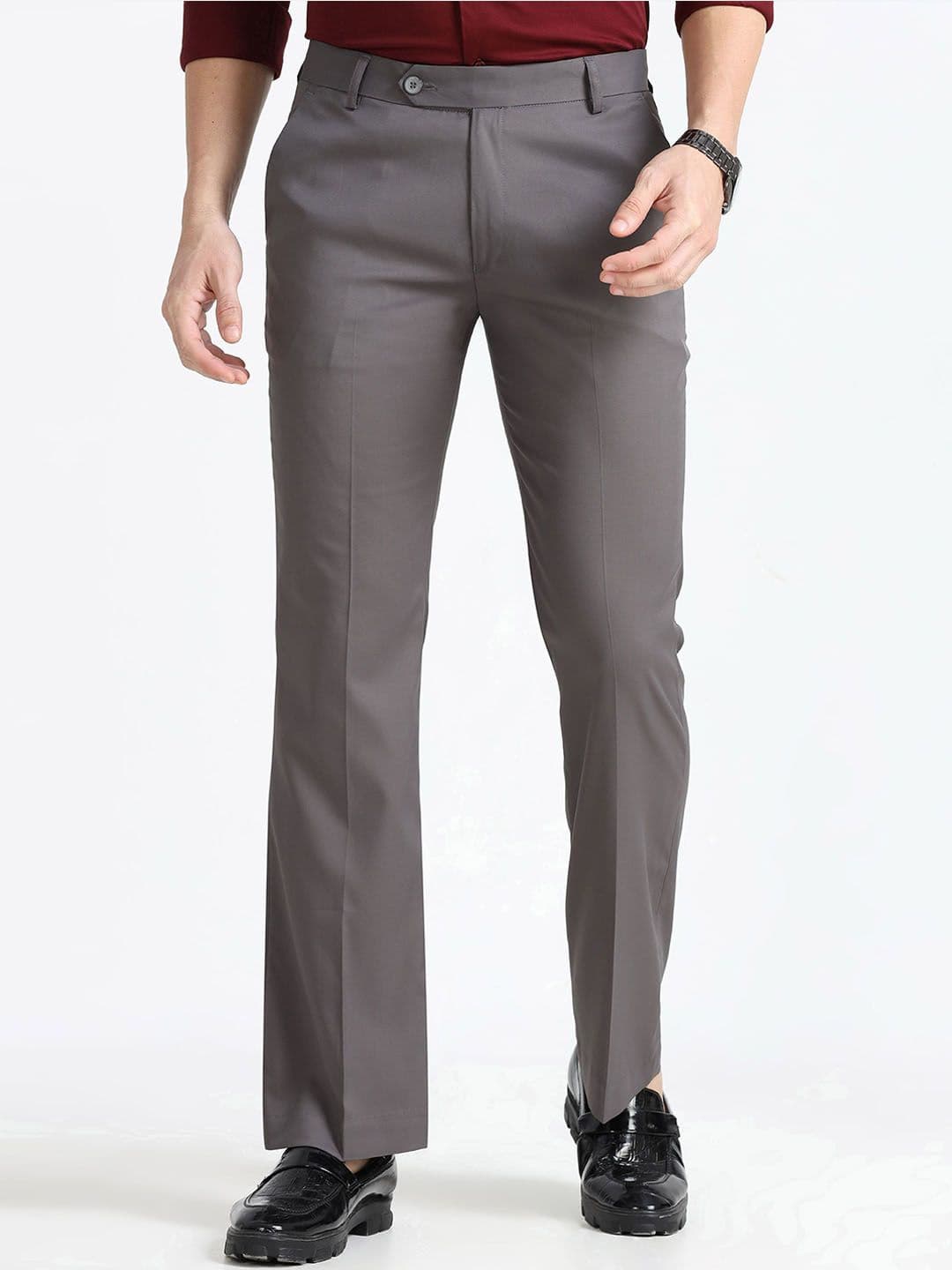 Espanshe Men Mid-Rise Formal Trousers - view 1