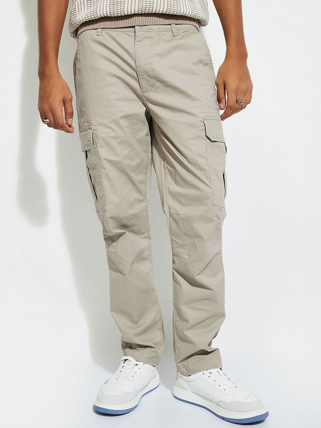MAX URB_N Men Relaxed Fit Solid Cargos - view 1