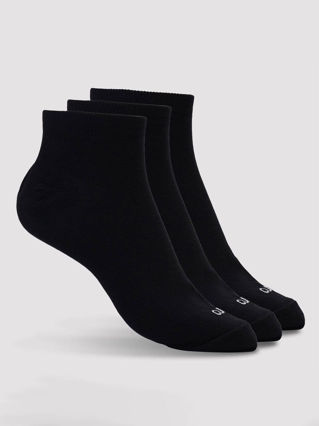 CULT Men Pack of 3 Ankle Length Cotton Black Socks - view 1