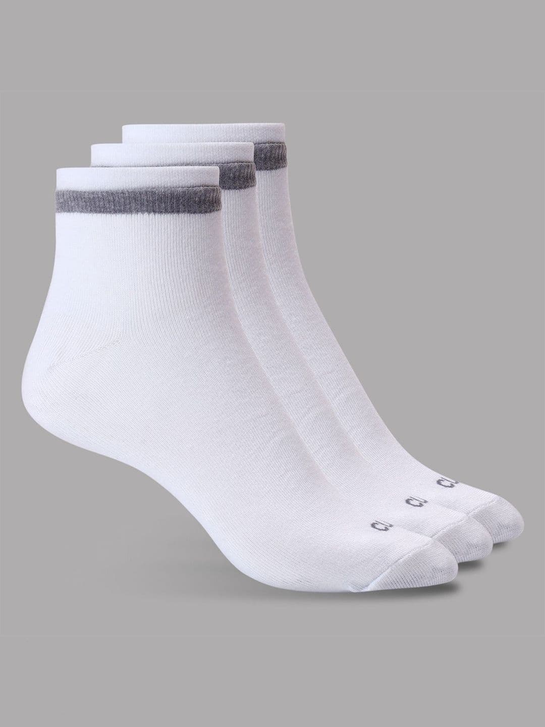 CULT Men Pack of 3 Ankle Length Cotton White Socks - view 1