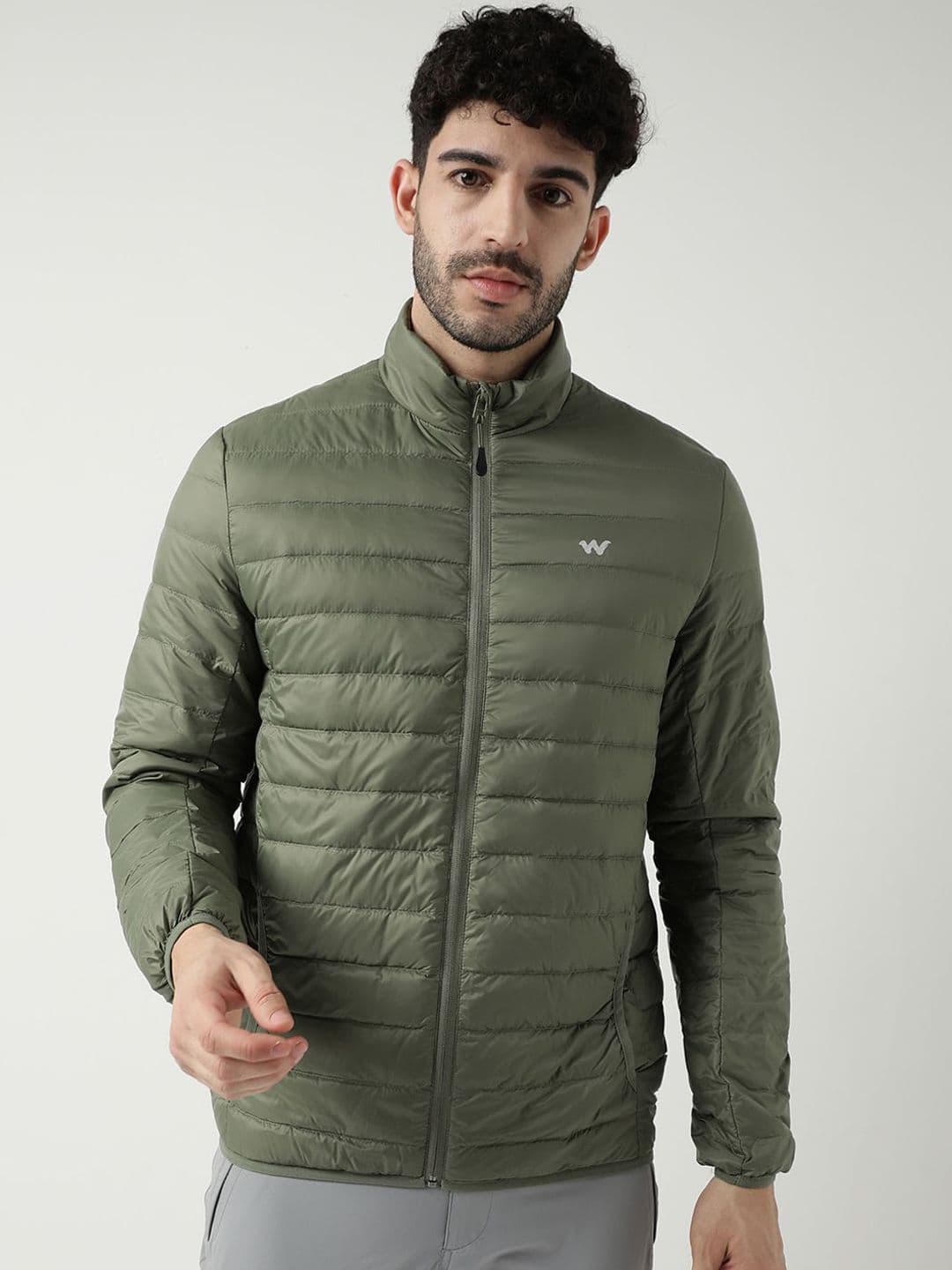 Wildcraft Men Mock Collar Solid Casual Puffer Lightweight Jacket - view 1