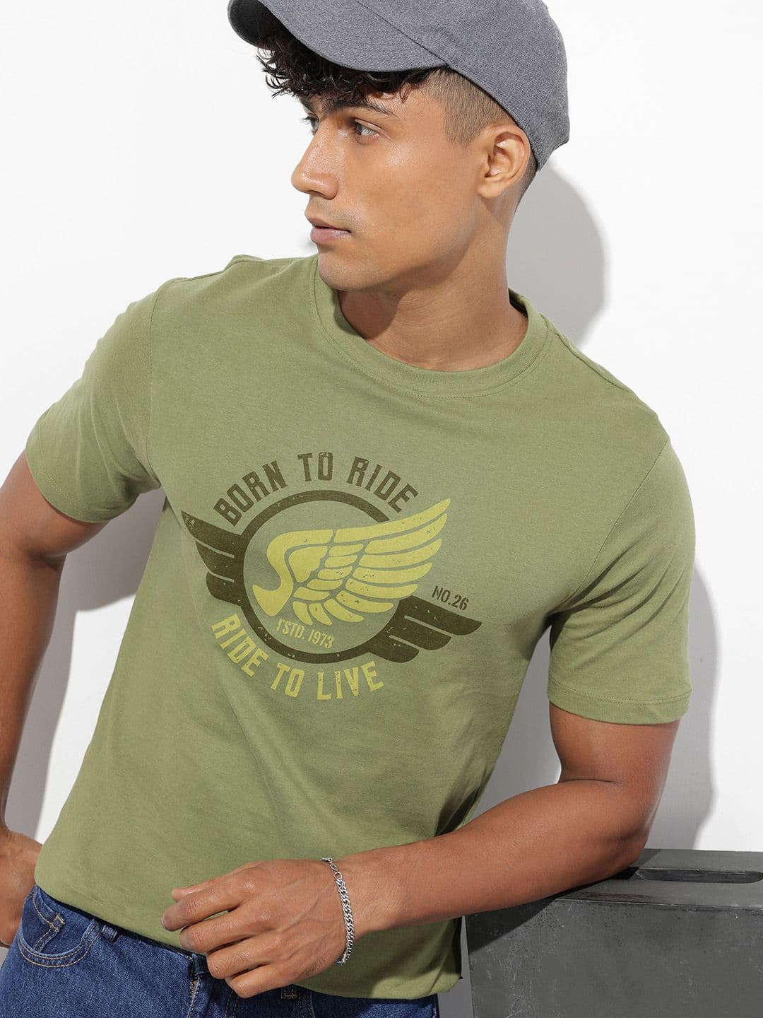 The Roadster Life Co. Printed Pure Cotton T-shirt - view 1