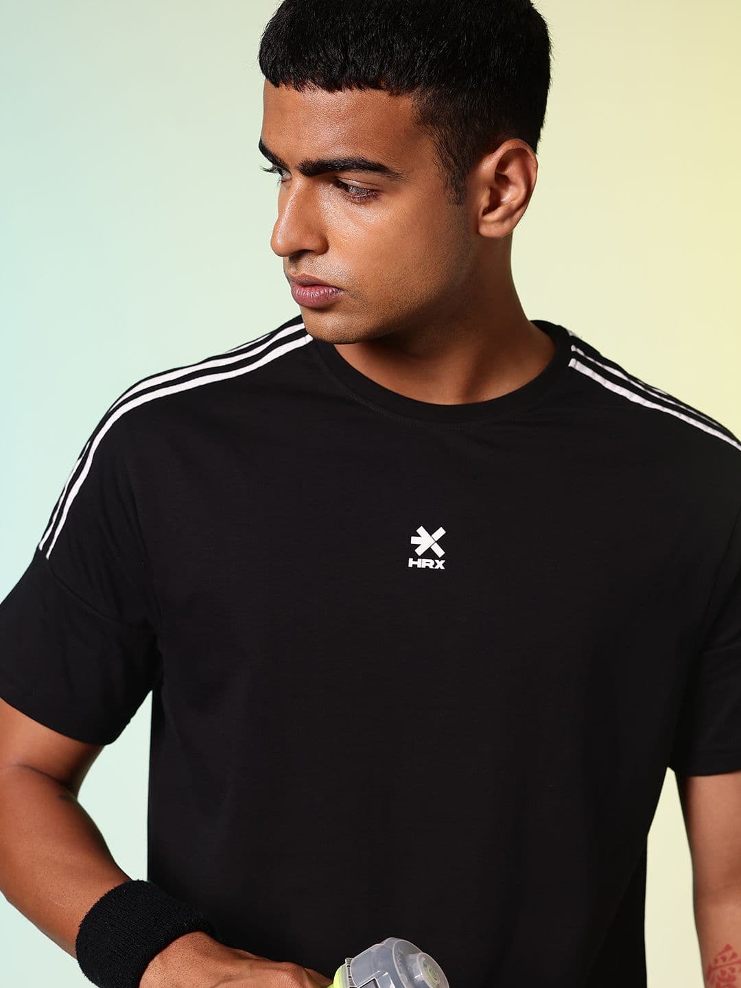 HRX by Hrithik Roshan Drop-Shoulder Sleeves Relaxed Fit Training T-shirt - view 1