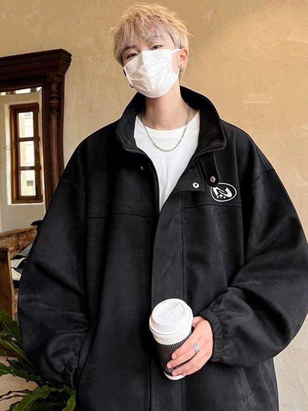 HERE&NOW Men Mock Collar Solid Casual Bomber Jacket - view 1