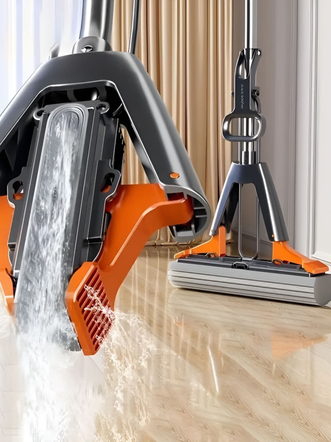Deoxys Grey Stainless Steel Sponge Mop - view 1