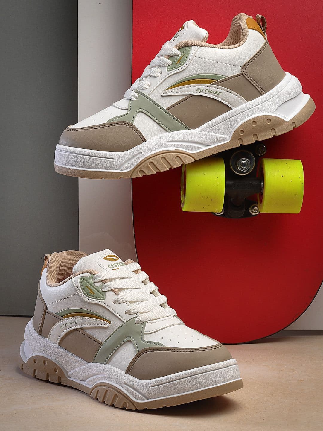 ASIAN Women Colourblocked Round Toe Sneakers - view 1