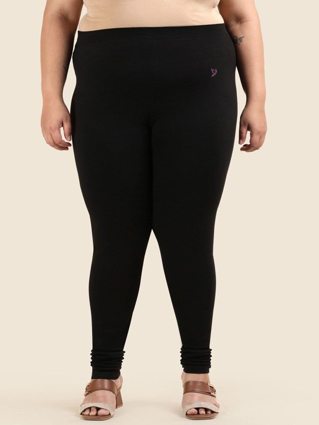 TWIN BIRDS Plus Size Women Super Stretch Cotton Churidar Length Leggings - view 1