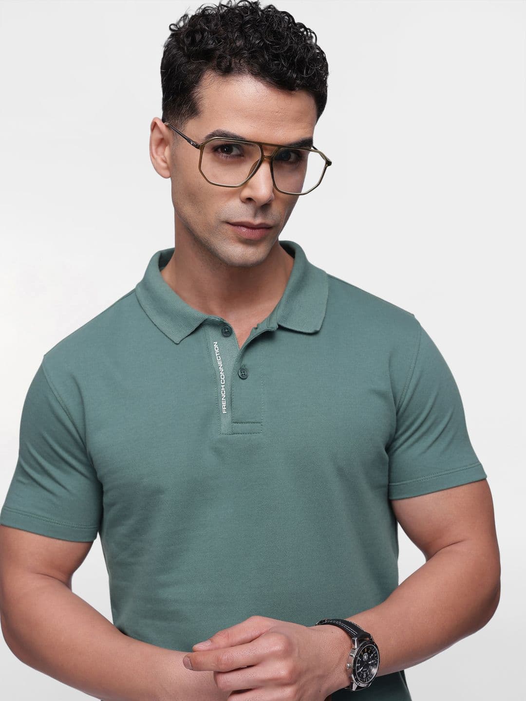 French Connection Polo Collar Pure Cotton T-shirt - view 1