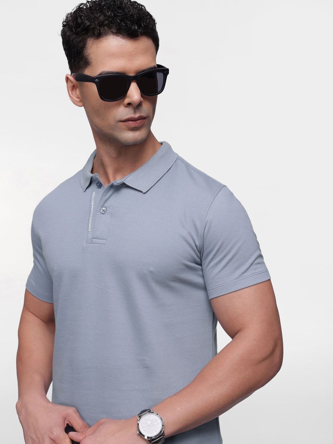 French Connection Polo Collar Pure Cotton T-shirt - view 1