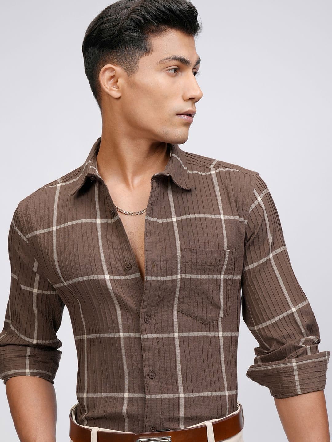 HIGHLANDER Men Checked Slim Fit Casual shirt - view 1