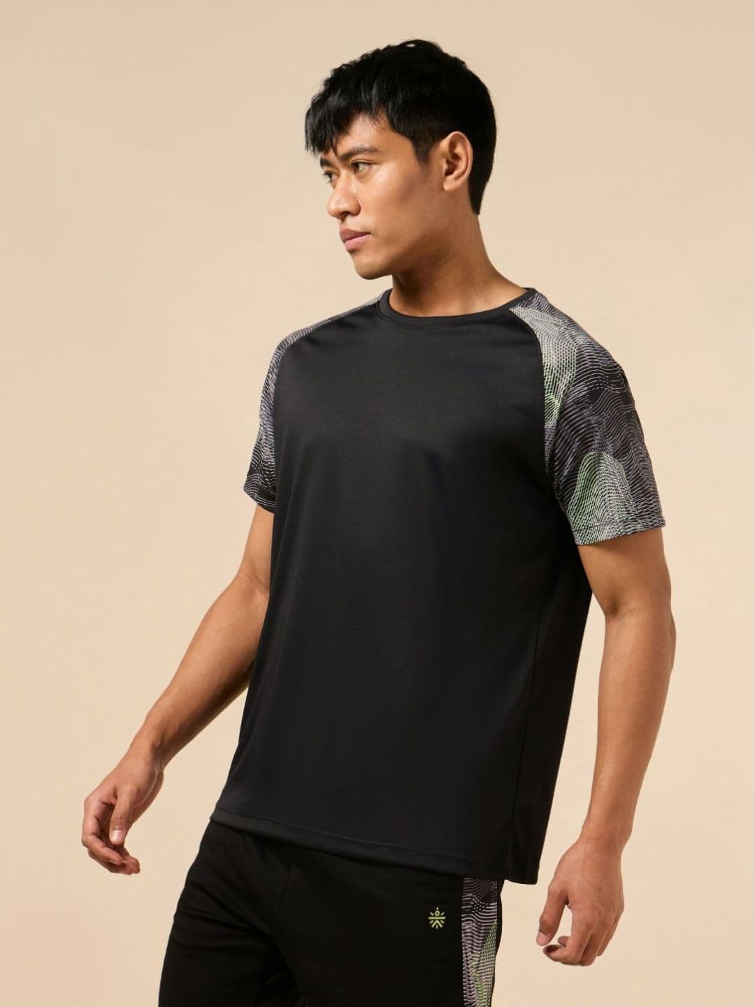 CULT Men Moisture Wicking Abstract Printed Round Neck T-shirt - view 1