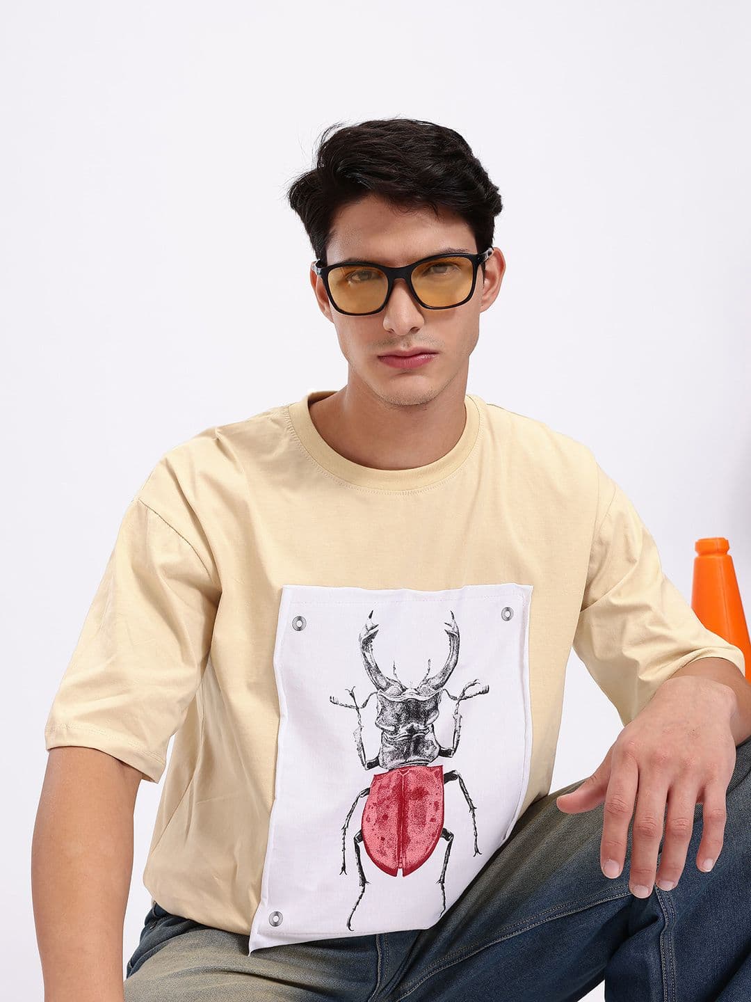 Kook N Keech Printed Relaxed Pure Cotton Oversized T-shirt - view 1